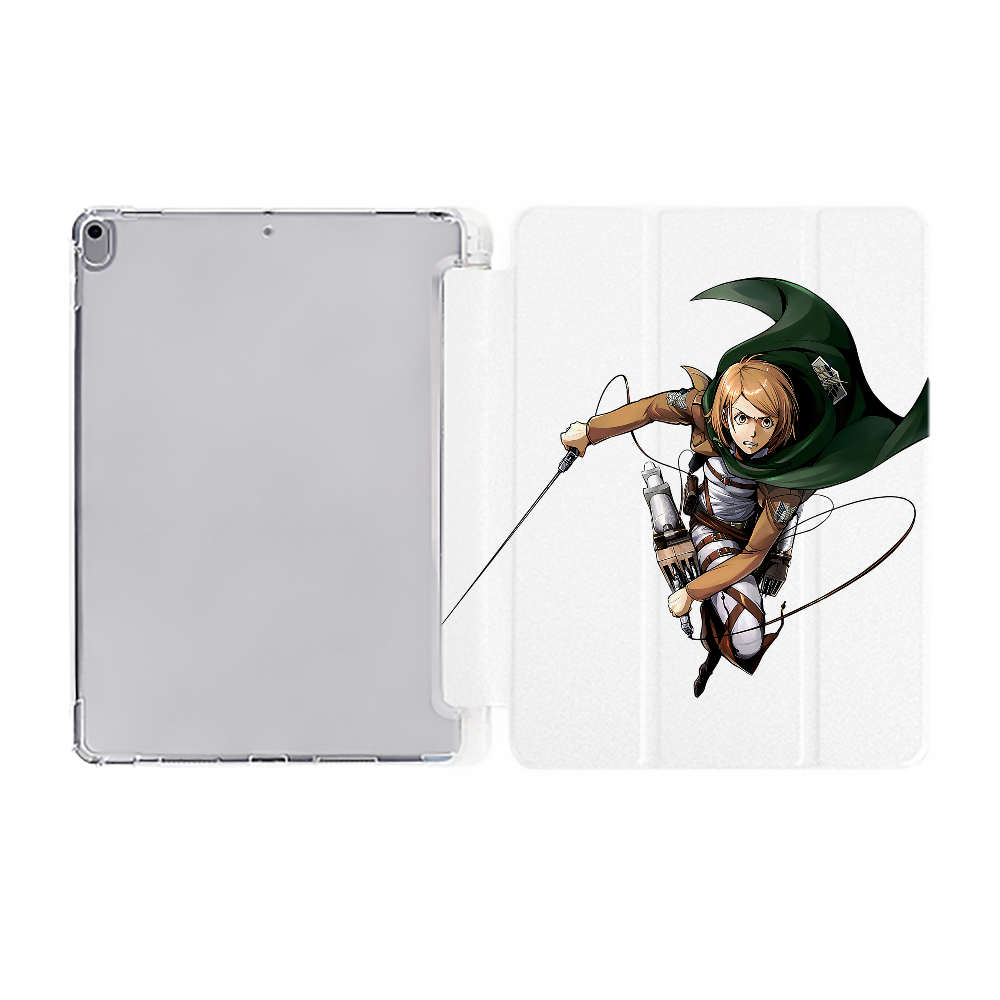 （画像用） 進撃の巨人 ペトラ·ラル Attack on Titan Petra Rall IPad ケース ペン収納付き 三つ折りスタンド PUレザー×シリコン 対応機種9.5/10.5/10.9インチ